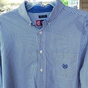 CHAPS Dress Shirt Size Large , 60% Cotton, 40%Polyester, Easy Care